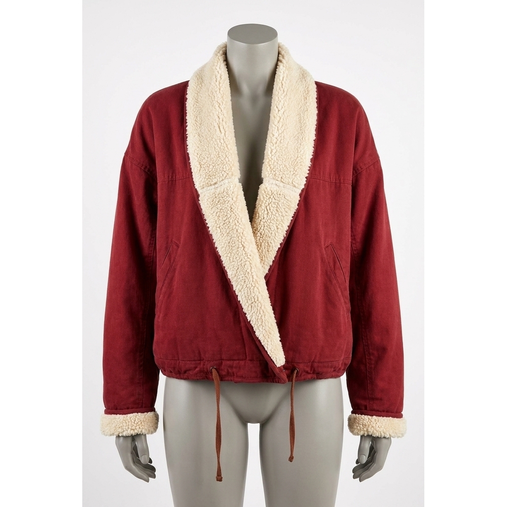 NEW FREE PEOPLE mix it up reversible jacket in wine